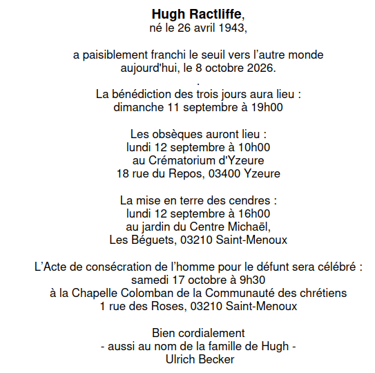 Décès Hugh